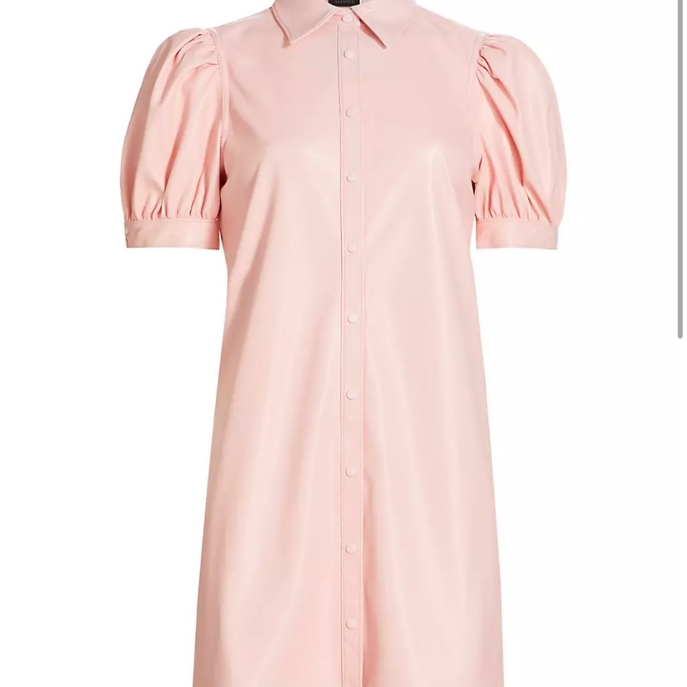 Alice + Olivia Jenn Faux Leather Mini Dress